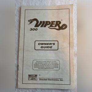 Viper 300 Owner's Guide Manual - White Cover